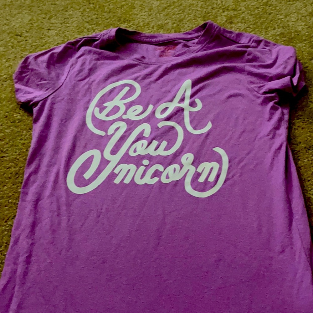 Cat and Jack purple short sleeve large 10-12